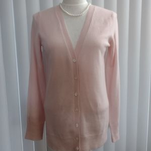 Gap sz M pale pink cashmere V neck cardigan